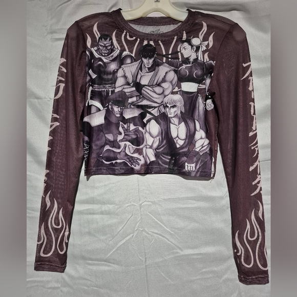 STREET FIGHTER Graphic Long Sleeve Shirt with Characters - Picture 1 of 3